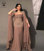 Floor Evening Dresses with Cape