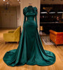 Sexy Dark Green High Dresses with Overskirt