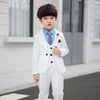 White Boy Suit 3 Pieces Set Slim Fit Children Prom Wedding