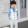 White Boy Suit 3 Pieces Set Slim Fit Children Prom Wedding