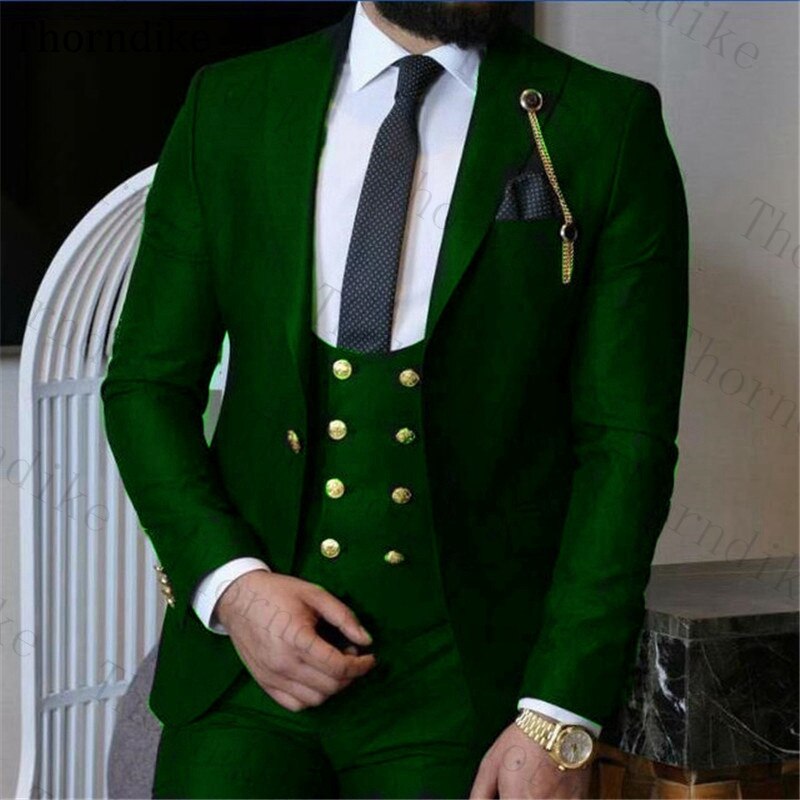 Green Elegant Busness Men's Suits