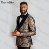 Custom Made Men Suits Formal Double Breasted Men Suits Slim Navy Blue Tuxedo