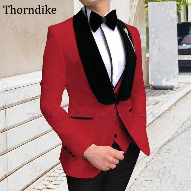 Three Pieces Wedding Suit For Men Elegant Party Suit