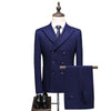 Classic suits Men's blue business wedding Suit men three rows