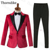 Wedding Suit Men Elegant Slim Fit Suits