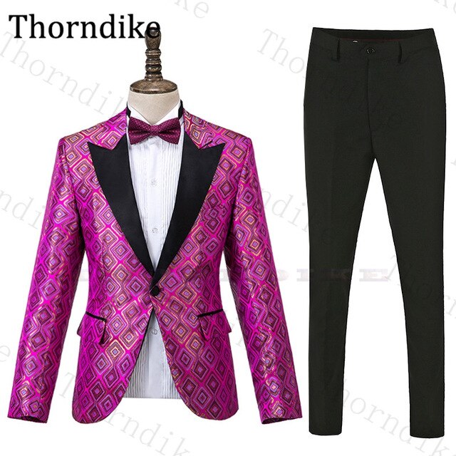 Wedding Suit Men Elegant Slim Fit Suits