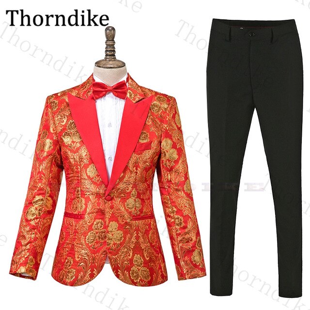 Wedding Suit Men Elegant Slim Fit Suits