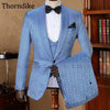 Thorndike Men Suits 2020 Shawl Lepel Wedding Suit For Men Custom Made Male Suits for Wedding Dinner Formal Suits Print Tuxedos