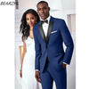 men suits for wedding tuxedo royal blue quality