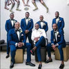 High quality Blue Wedding Best Men fit. party business suite