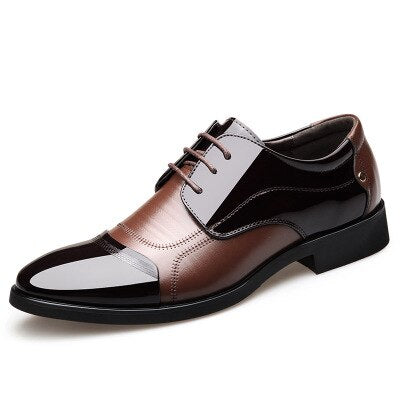 Mens Dress Shoes High Heels 6CM Formal Leather Shoes for Men Brand Italian Wedding Men Shoes