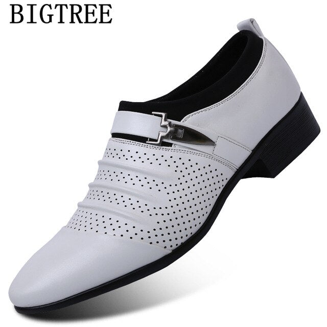 Luxury Brand Slip On Oxford Shoes For Mens Leather Wedding Shoes Man Italy