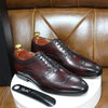 Size 6-13 Handmade Mens Wingtip Oxford Shoes Genuine Calf Leather