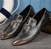 social metal gold steel dress wedding shoes mens tassel slip on causal loafers male italian flats size47