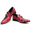 Men Red Wedding Nightclub Dress Shoes Toe Genuine Leather Formal Shoes