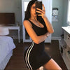 New Women's Sexy Mini Dresses Fashion Ladies Bodycon Sleeveless Evening Party Club Black Mini Dress