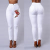 Fashion Women High Waist Casual Jeans Women Comfort Pencil Long Trousers Capris