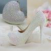 Womens wedding shoes woman High heels Pumps Bling Shining