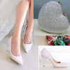 Womens wedding shoes woman High heels Pumps Bling Shining