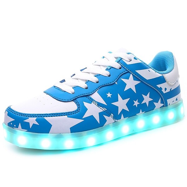 Colorful Flashing Lights Flat Shoes Eur 35-45