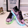 Girls Boys LED Light Sneakers Colorful USB Charging for Kids