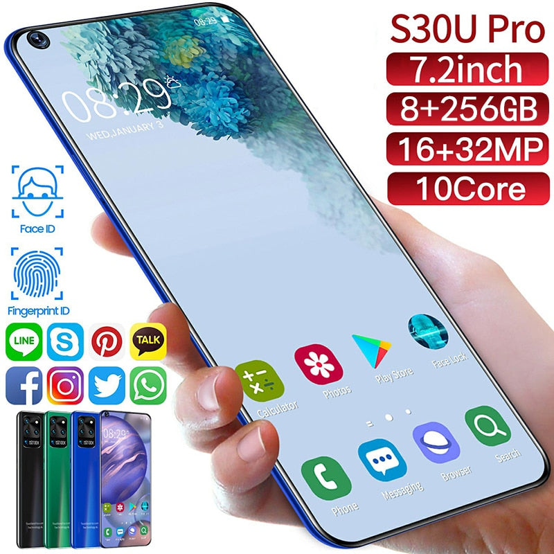 New S30U PRO7.2 Inch Full-screen Ultrabook Mobile Phone 8 + 256G Screen Fingerprint