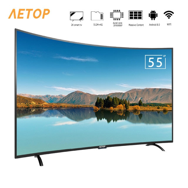 Smart tv 1.5+8G 4k Ultra HD android television 55 inch led tv 4k curved with bluetooth