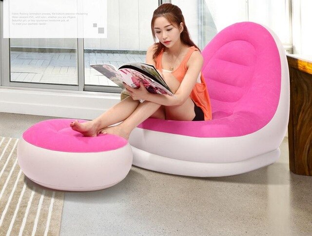 fashion new design blue and pink love inflatable sofa chair,