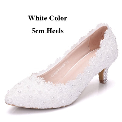 Girl Dress Shoes White Pink Lace Flower Party