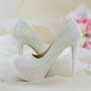 Womens wedding shoes woman High heels Pumps Bling Shining