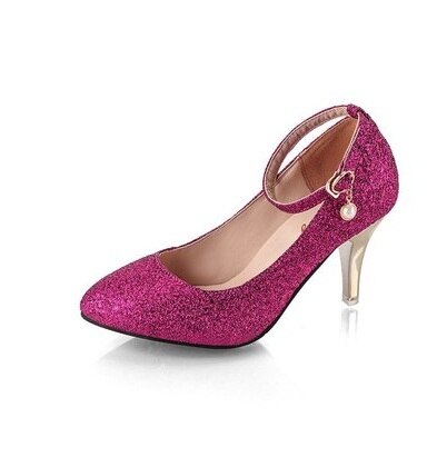 Women Wedding Shoes Gold Silver Ladies Shoes